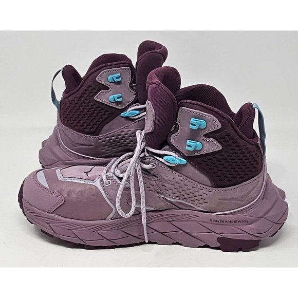 NEW! HOKA Anacapa Mid GTX Hiker Womens Boot 9B US‎ ElderberryGrape - Picture 9 of 13
